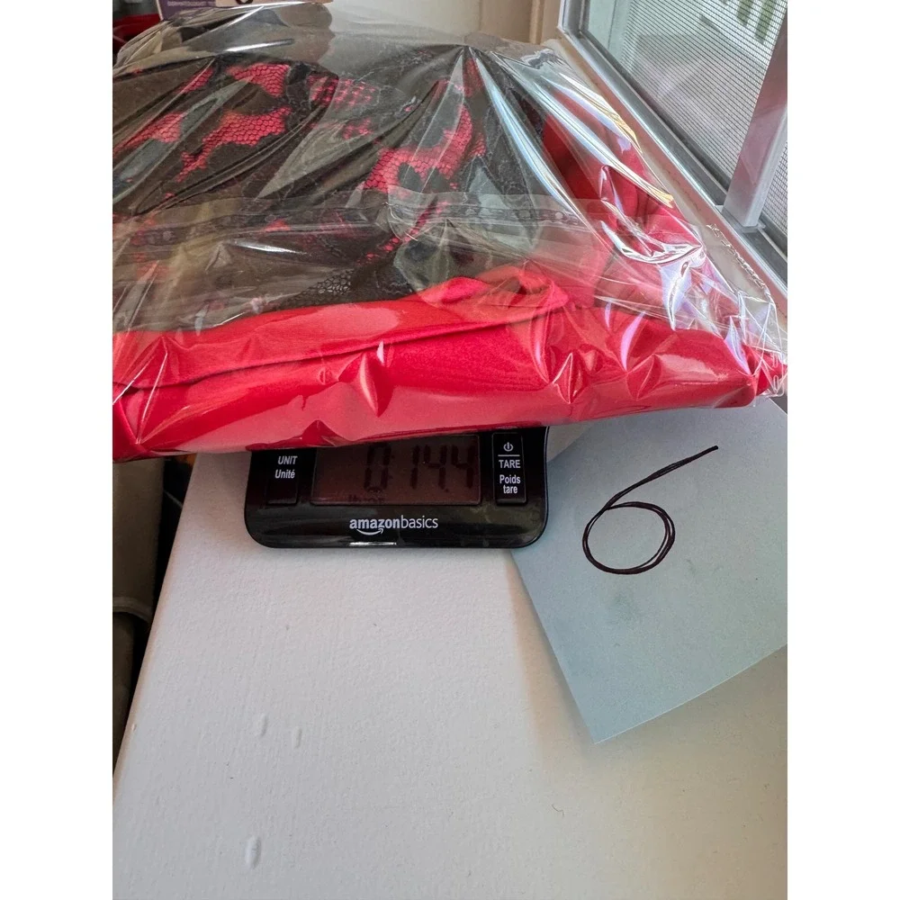 Y2K Victoria Secret Lingerie Set Women S Red Black Lace Satin Robe Slip Babydoll - Picture 16 of 16